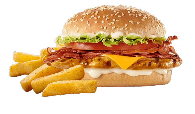 Chicken, Bacon & Cheese Burger